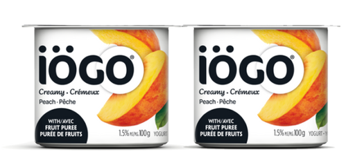 IOGO, CRÉMEUX 1.5% PÊCHE, 4X100 G